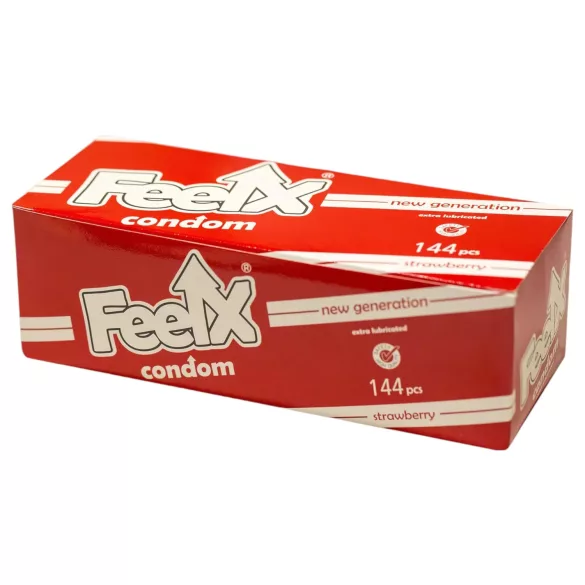 FeelX - kondom - jordgubbssmak - 144 st