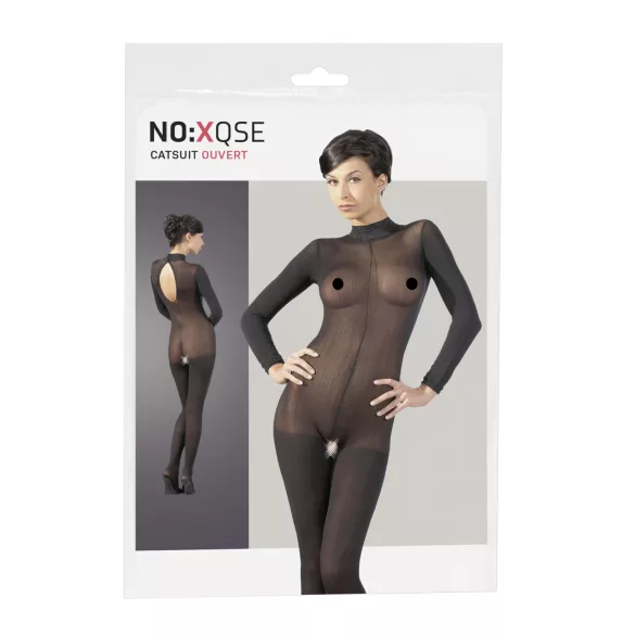 NO:XQSE - nätkroppsstrumpa - exklusiv design - svart