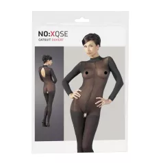   NO:XQSE - nätkroppsstrumpa - exklusiv design - svart - XL/XXL