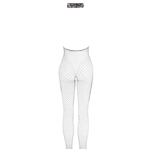 NO:XQSE - Halterneck catsuit - nätstoff - svart - M/L