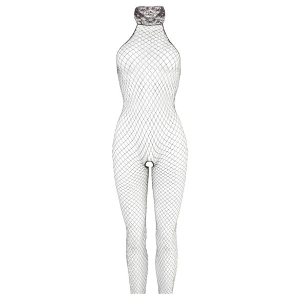 NO:XQSE - Halterneck catsuit - nätstoff - svart - M/L