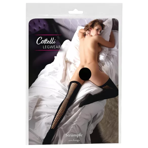 Cottelli - Stay-ups strumpor - Sexig - Svart - M/L