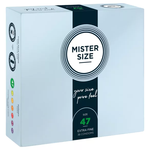 Mister Size - Tunt kondom - 47mm - 36 st