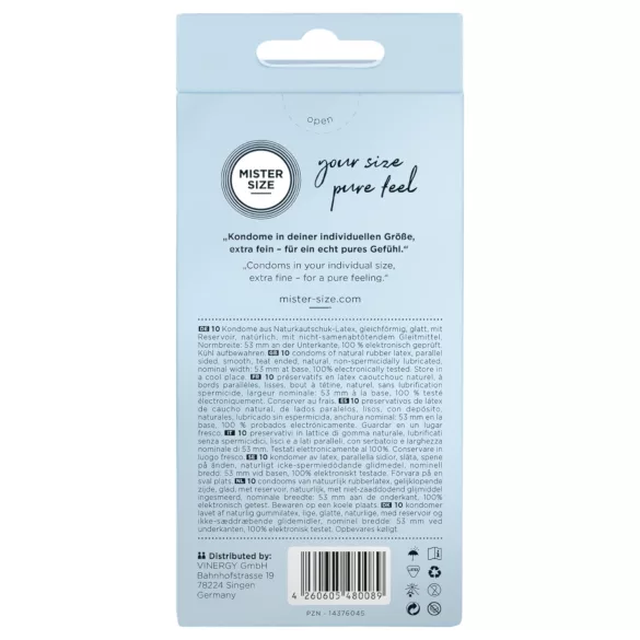 Mister Size - tunn kondom - 53mm - 10-pack