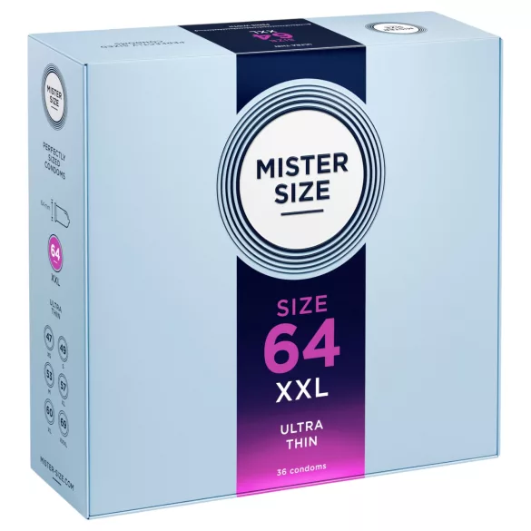 Mister Size - extra tunn kondom - 64mm - 36 st