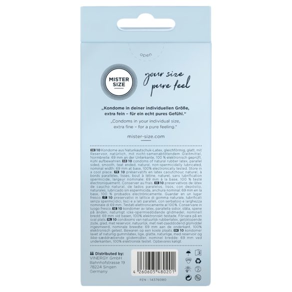 Mister Size - extra tunt kondom - 69mm - 10 st