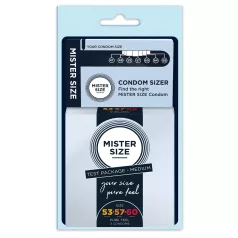 Mister Size - kondom testpaket med penisring - 3 st