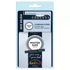 Mister Size - kondom testpaket med penisring - 3 st