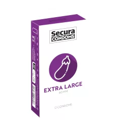 Secura Aubergine - extra stort kondom - 60mm - 12 st