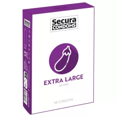 Secura Aubergine - extra stor kondom - 60mm - 48 st