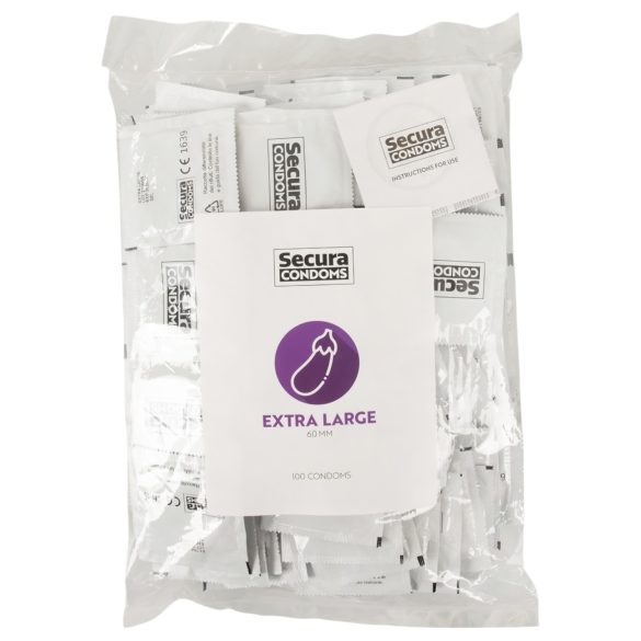 Secura Aubergine - extra stor kondom - 60mm (100 st)