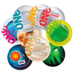 ONE - kondompaket - mixade njutningar - 12 st