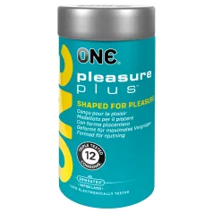 ONE Pleasure Plus - kondom med inre ribbor - 12 st