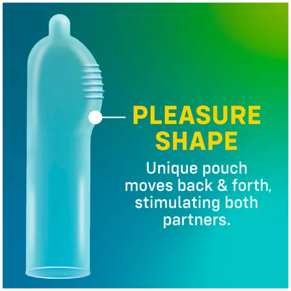 ONE Pleasure Plus - kondom med inre ribbor - 12 st