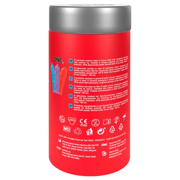 ONE - kondom - tatueringstryck - 12-pack