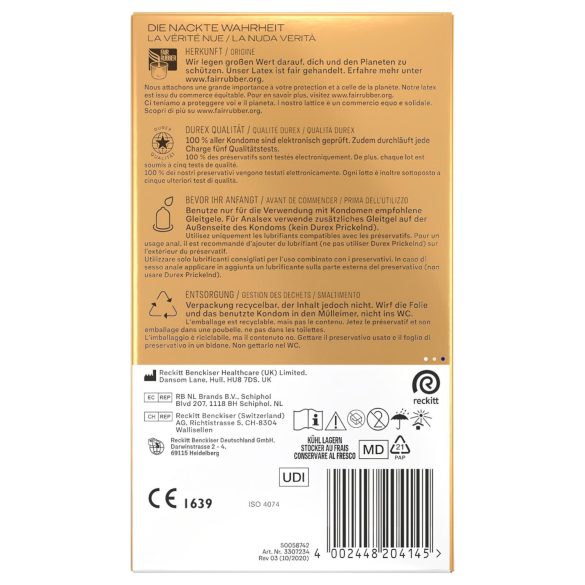 Durex Hautnah - extra tunn kondom - 10 st