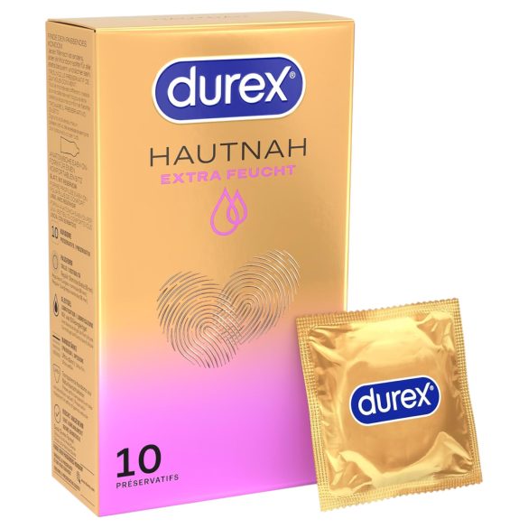 Durex Hautnah - kondomer - extra glidmedel - 10 st