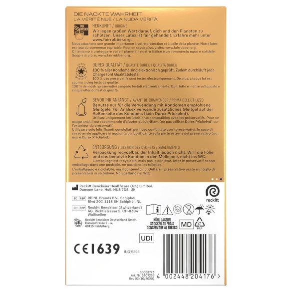 Durex Hautnah - kondomer - extra glidmedel - 10 st