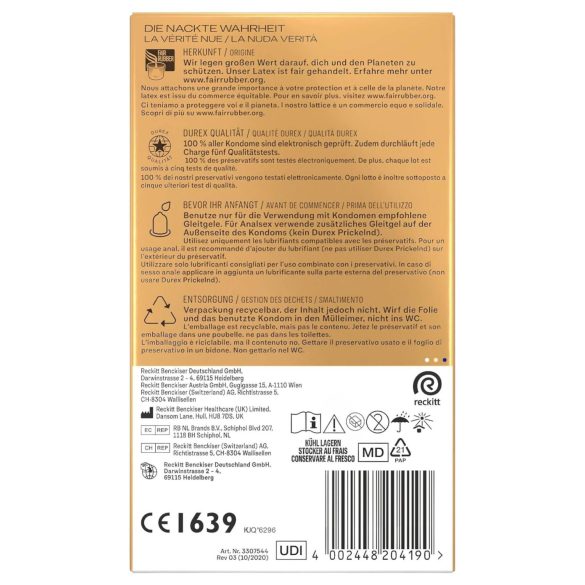Durex - kondom - extra stor storlek XXL - 10 st