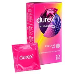 Durex Pleasure Me - räfflad och knottrig kondom - 10 st