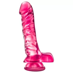 B Yours Basic 8 - dildo med pung - 23 cm - rosa
