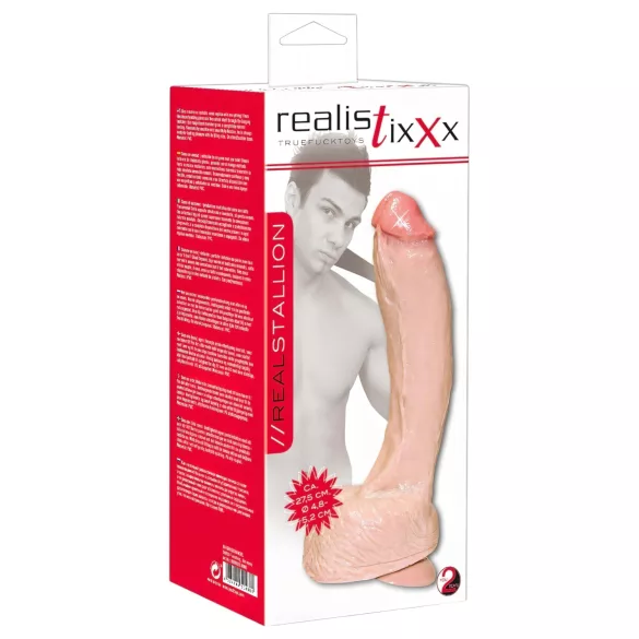 realistixxx - jättedildo - extra stor - naturfärg