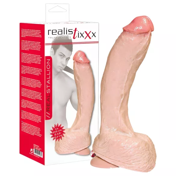 realistixxx - jättedildo - extra stor - naturfärg