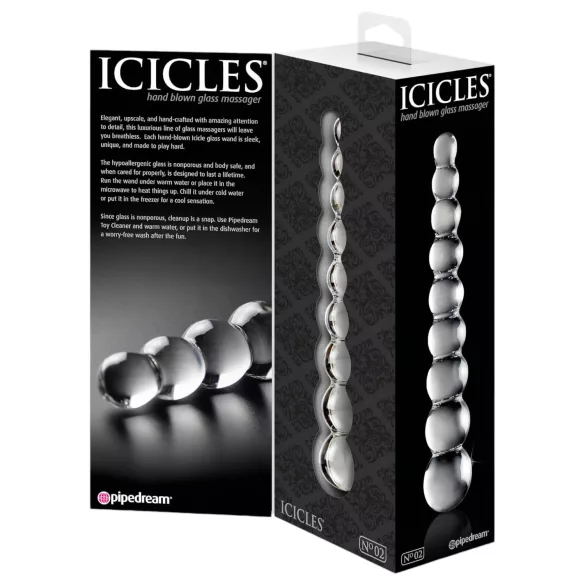 Icicles No. 2 - glaskulformad dildo - transparent