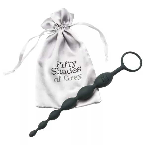 Fifty Shades of Grey - analdildo med pärlor - grå