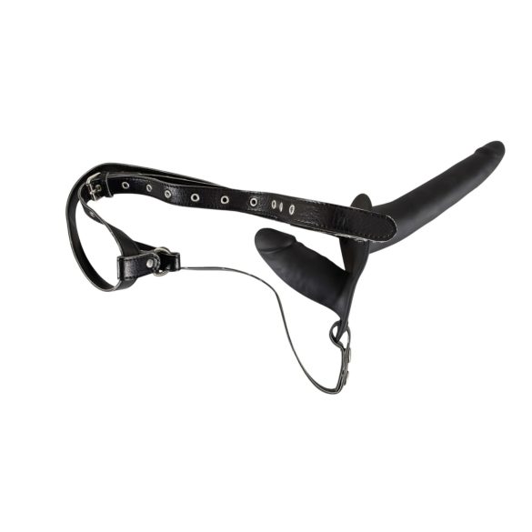 You2Toys - Strap-on dildo duo - silikon - svart