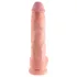 King Cock - dildo med pung - stor 25 cm - naturfärg