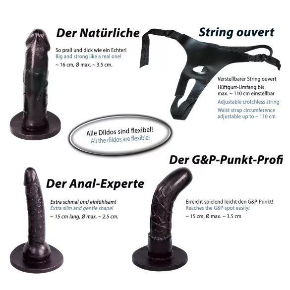 You2Toys - Strap-on dildoset - svart