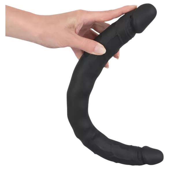 Bad Kitty - dubbel dildo - silikon - svart