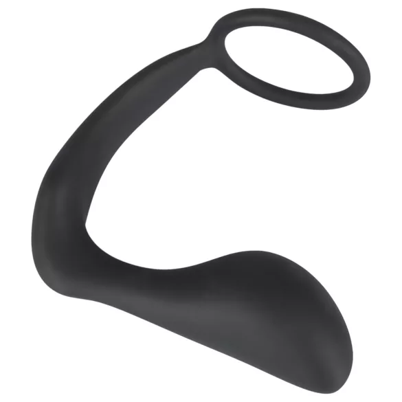 Black Velvets - analplugg med penisring - svart