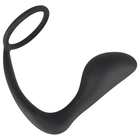 Black Velvets - analplugg med penisring - svart