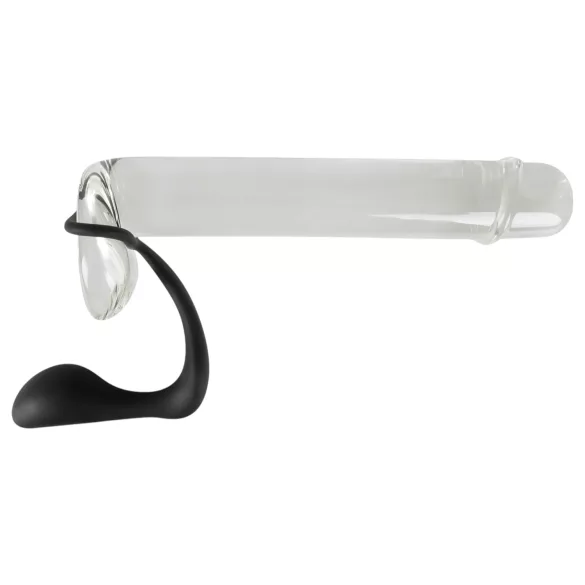 Black Velvets - analplugg med penisring - svart
