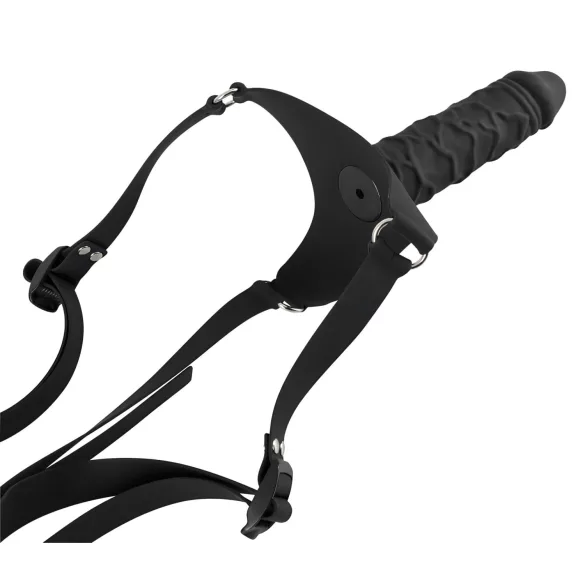 You2Toys - strap-on dildo - silikon - svart