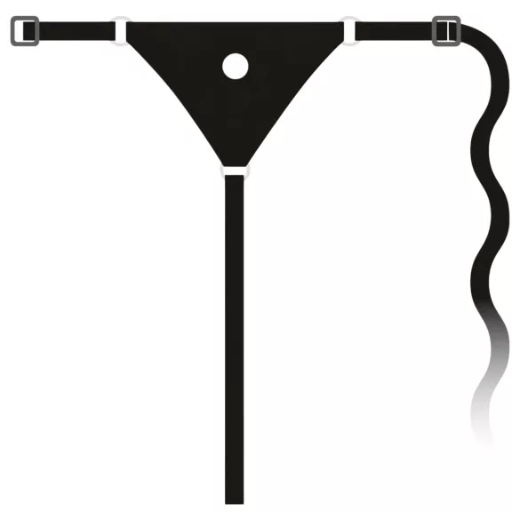 You2Toys - strap-on dildo - silikon - svart