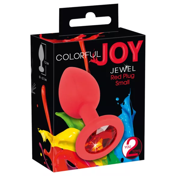 Colorful JOY - analplugg silikon liten röd