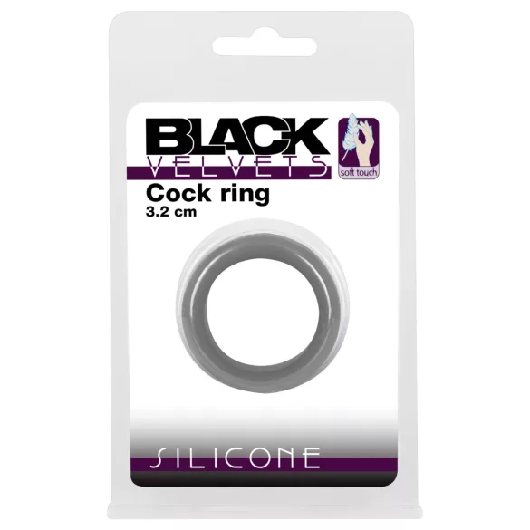 Black Velvets - penisring tjock vägg 3,2 cm - svart