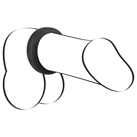 Black Velvets - penisring tjock vägg 3,2 cm - svart