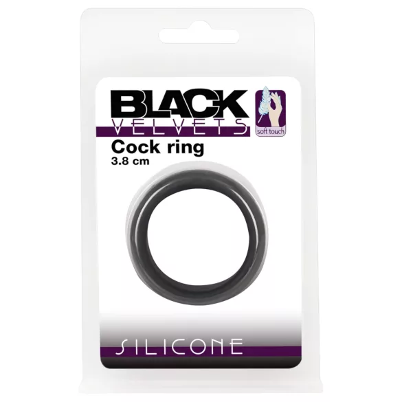 Black Velvets - penisring tjock vägg 3,8 cm - svart