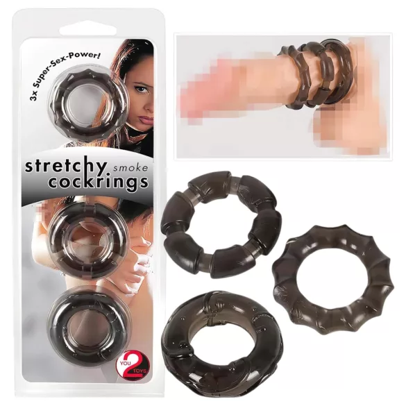 You2Toys - Penisring set - 3-pack - silikon grå