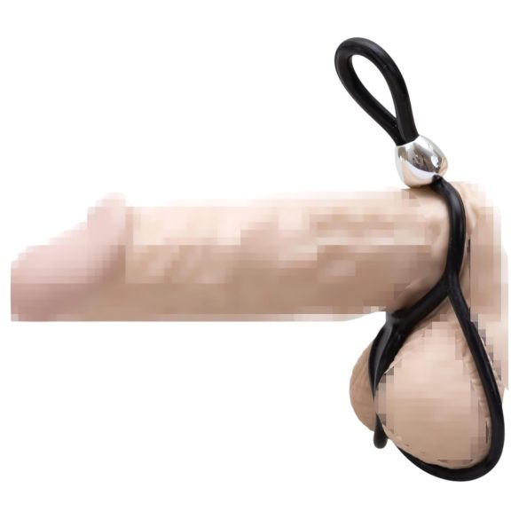 You2Toys - justerbar penisring och pungrem - svart