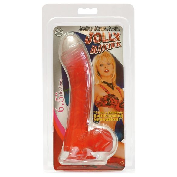 Jolly - dildo - realistisk - röd - 17 cm