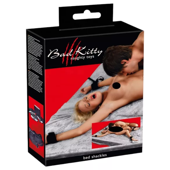 Bad Kitty - bondage set för sängen - svart