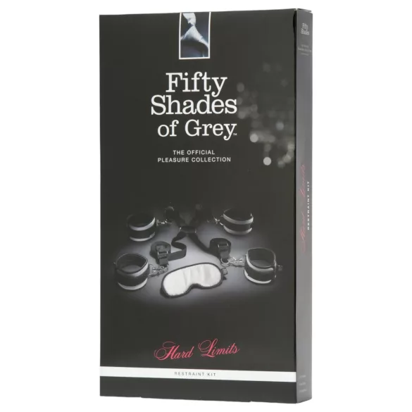 Fifty Shades of Grey - bondage set - handfängsel ögonbindel flogger grå