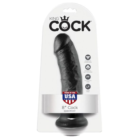 King Cock - dildo 20 cm - realistisk svart