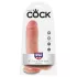 King Cock - dildo med pung - realistisk - 20 cm - natur