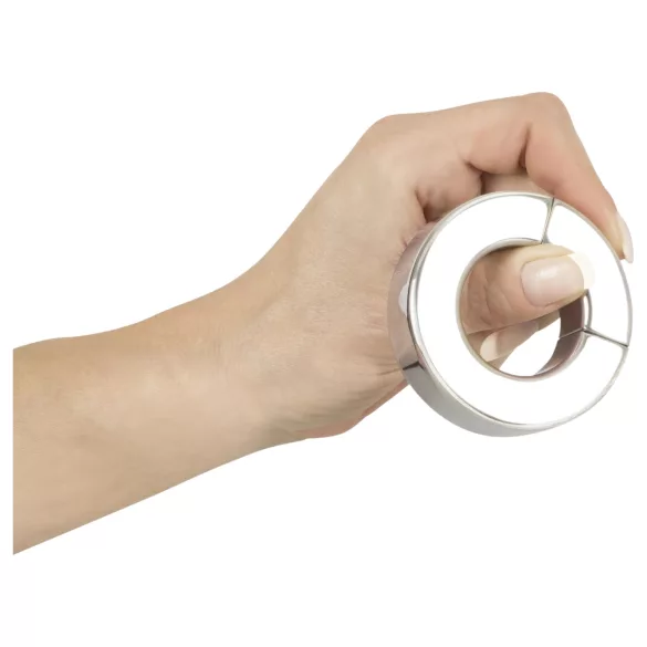 Fetish - Sextreme - tung magnetisk pung-/testikelring och stretcher (341 g)